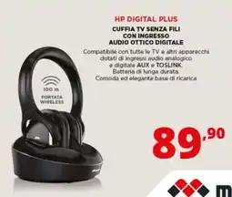 Comet HP Digital Plus cuffia TV senza fili con ingresso audio ottico digitale offerta