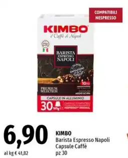 Famila Market Kimbo Barista Espresso Napoli Capsule Caffè offerta