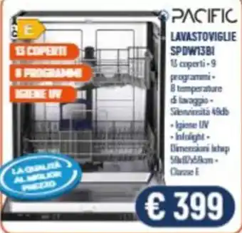 Pacific lavastoviglie SPDW13BI