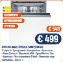 Vantaggi Sottocasa Bosch lavastoviglie SMV2HVX02E offerta