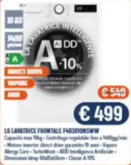 Vantaggi Sottocasa LG Lavatrice Frontale F4R3010NSWW offerta