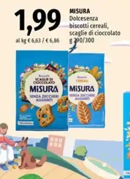 Famila Market Misura biscotti cereali scaglie di cioccolato offerta