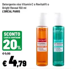Iper La Grande Detergente viso Vitamin C o Revitalift o Bright Reveal offerta
