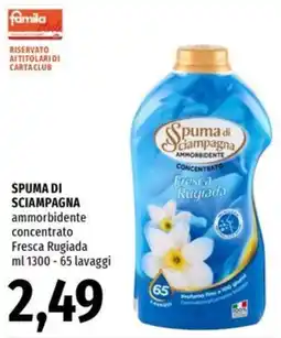Famila Market Spuma di Sciampagna ammorbidente concentrato Fresca Rugiada offerta