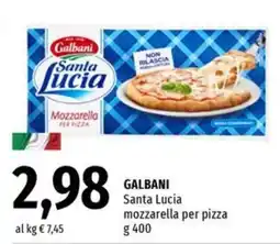 Famila Market Galbani Santa Lucia mozzarella per pizza offerta