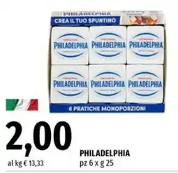 Famila Market Philadelphia monoporzioni offerta