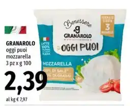 Famila Market Benessere Granarolo mozzarella offerta
