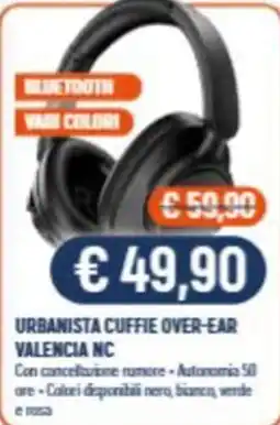 Vantaggi Sottocasa Urbanista cuffie over-ear Valencia NC offerta