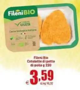 Elite Fileni Bio Cotolette di petto di pollo offerta