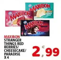 Premium Supermercati Maxibon stranger things red berries/cheesecake/paradise offerta