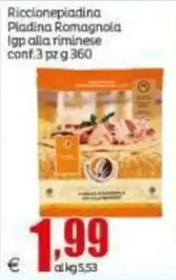Elite Riccione piadina Piadina Romagnola Igp alla riminese offerta