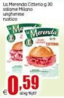 Elite La Merenda salame Milano ungherese rustico offerta