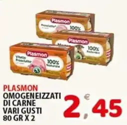 Premium Supermercati Plasmon omogeneizzati di carne vari gusti offerta