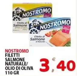 Premium Supermercati Nostromo filetti salmone naturale offerta