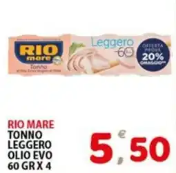 Premium Supermercati Rio mare Tonno leggero olio evo offerta
