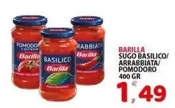Premium Supermercati Barilla sugo basilico/arrabbiata/pomodoro offerta