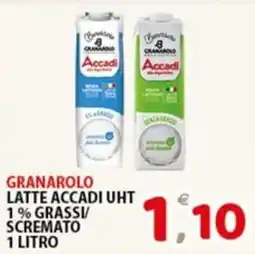 Premium Supermercati Granarolo latte Accadi UHT 1% grassi/ scremato offerta