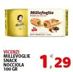 Premium Supermercati Vicenzi Millefoglie Snack Nocciola offerta