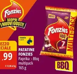 Tigros Patatine FonzieS Paprika - Bbq offerta