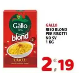 Mio Market Gallo riso blond per risotti offerta
