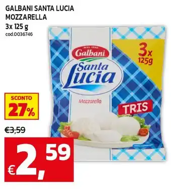 C+C maxigross Galbani Santa Lucia Mozzarella offerta