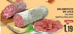 Mazzeo Supermercati Salumificio de Luca Salame Napo/Milano offerta