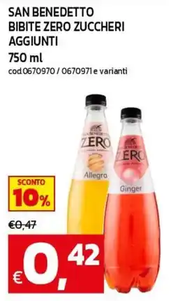 C+C maxigross San Benedetto bibite zero zuccheri aggiunti offerta