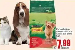Elite Purina Friskies croccantini cane Active alla carne offerta
