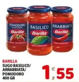Mio Market Barilla Sugo Basilico/Arrabbiata/Pomodoro offerta