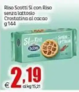 Elite Riso Scotti Si con Riso senza lattosio Crostatina al cacao offerta