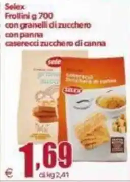 Elite Selex Frollini g 700 con granelli di zucchero con panna caserecci zucchero di canna offerta