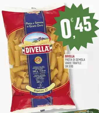 Divella pasta di semola varie trafile