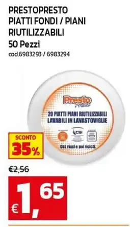 C+C maxigross Presto piatti fondi / piani riutilizzabili offerta