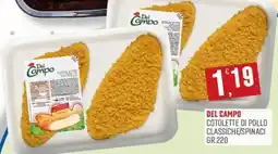 Marketpiù Del Campo Cotolette di pollo classiche/spinaci offerta