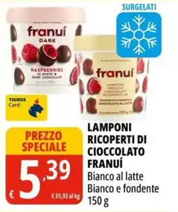 Tigros Lamponi ricoperti di cioccolato Franuï offerta