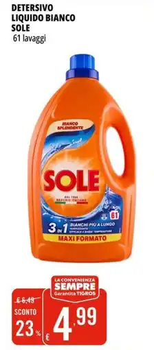 Tigros Detersivo liquido bianco Sole offerta