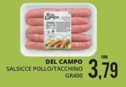 Mazzeo Supermercati Del Campo Salsicce Pollo/Tacchino offerta
