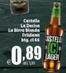 Elite Castello La Decisa La Birra Bionda Friulana offerta