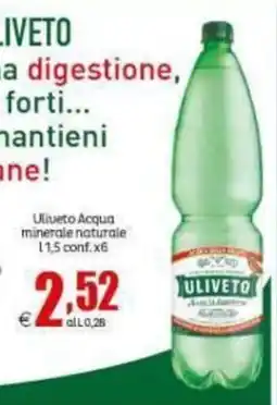 Elite Uliveto Acqua minerale naturale offerta