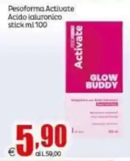 Elite Pesoforma Activate Acido ialuronico stick offerta