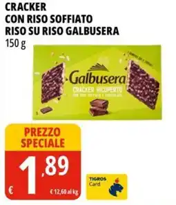 Tigros Cracker con riso soffiato riso su riso Galbusera offerta