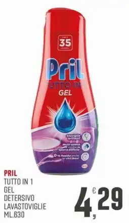 Marketpiù Pril tutto in 1 gel detergente lavastoviglie offerta
