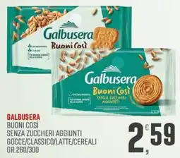 Marketpiù Galbusera Buoni Così senza zuccheri aggiunti offerta