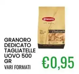 Sugros Granoro dedicato tagliatelle uovo offerta