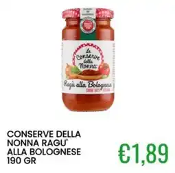 Sugros Le conserve della nonna Ragu' alla bolognese offerta