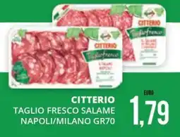 Mazzeo Supermercati Citterio taglio fresco salame napoli/milano gr70 offerta