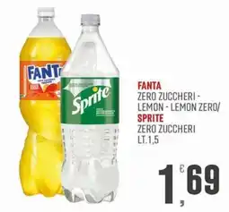 Marketpiù Fanta zero zuccheri - lemon / sprite zero zuccheri offerta
