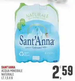 Marketpiù Sant'Anna acqua minerale naturale offerta