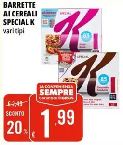 Tigros Barrette ai cereali Special K offerta