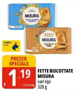 Tigros Fette biscottate Misura offerta